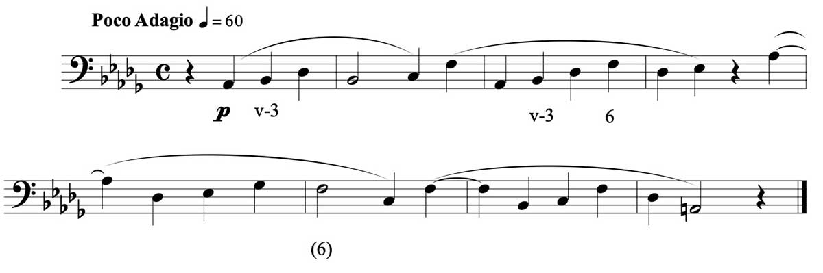 Example 11: Saint-Saëns Symphony No. 3, I (solo with horns 3 & 4, clarinet 1)